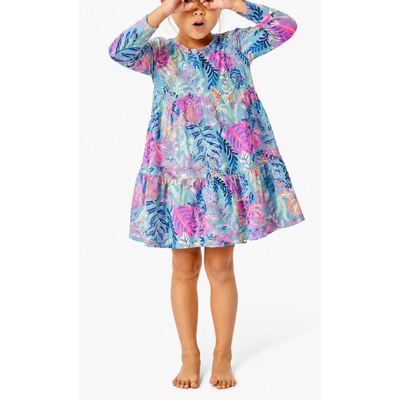 Lilly Pulitzer Other - Lilly Pulitzer Mini Geanna Dress LS Multi Splendor In The Sand Girl's XL 12-14